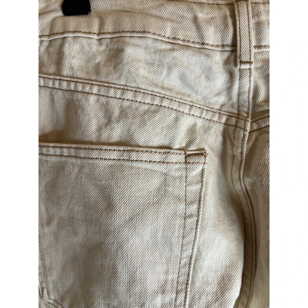 Topshop mom high waisted tapered‎ leg jeans color ecru size 8 W30 L30 NWT